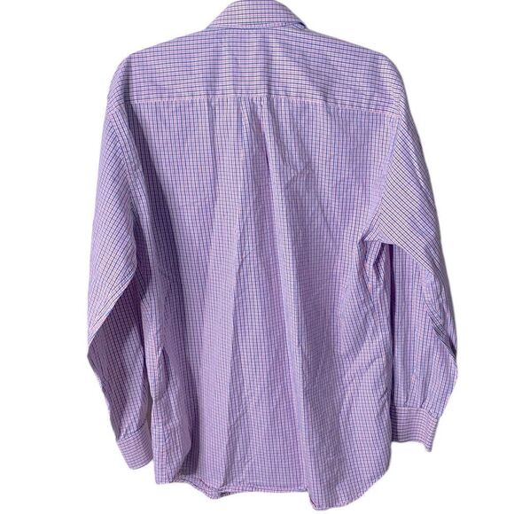 Peter Millar Weekender Finish Men's Lrg Plaid Long Sleeve Button Down Shirt - Picture 4 of 5